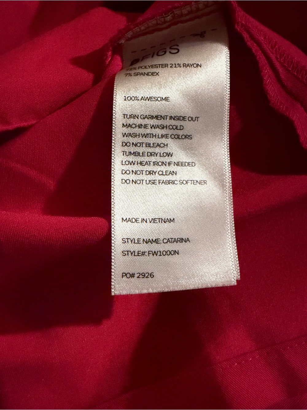 FIGS Ultra Rose Catarina Scrub Top & High Waisted Zamora Jogger Set - Picture 6 of 10